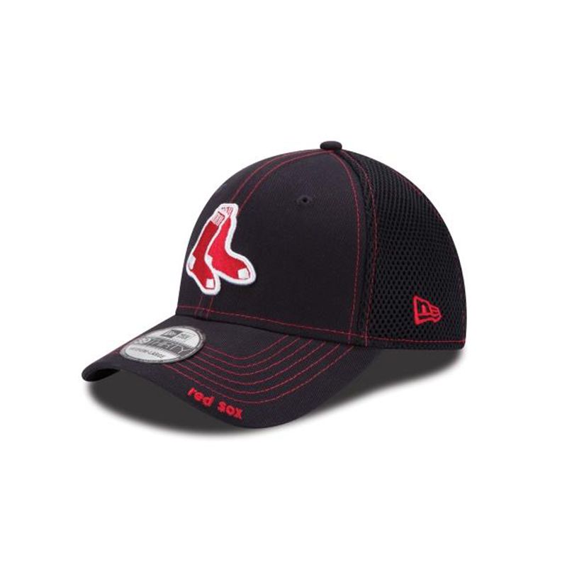 MLB Boston Red Sox Neo 39Thirty Stretch Fit (JHB6335) - Black New Era Caps